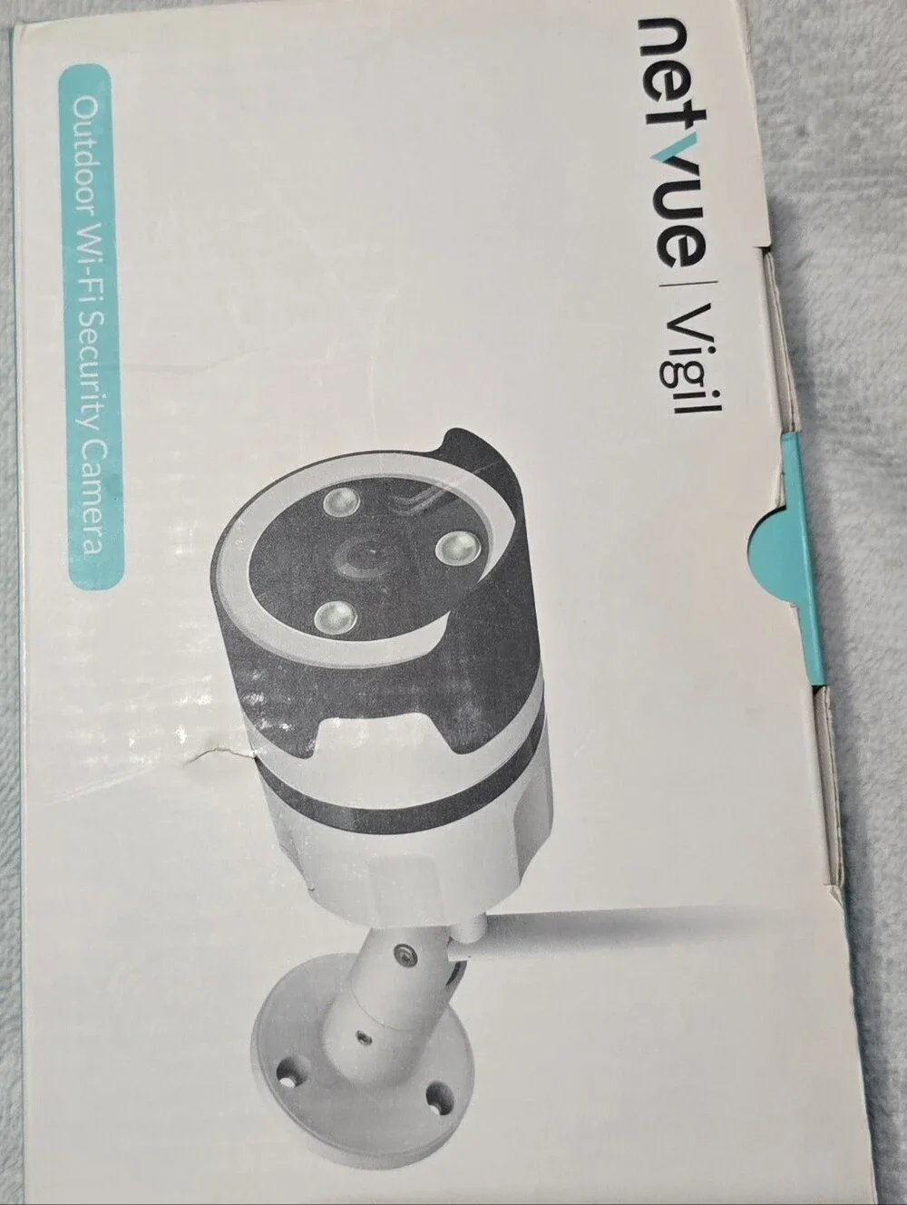 netvue Vigil Outdoor Wi-Fi Security Camera - White/Black